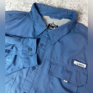 HABIT Mens 3XL‎ Fourche Mountain River Guide Fishing Shirt Blue Camping Outdoor